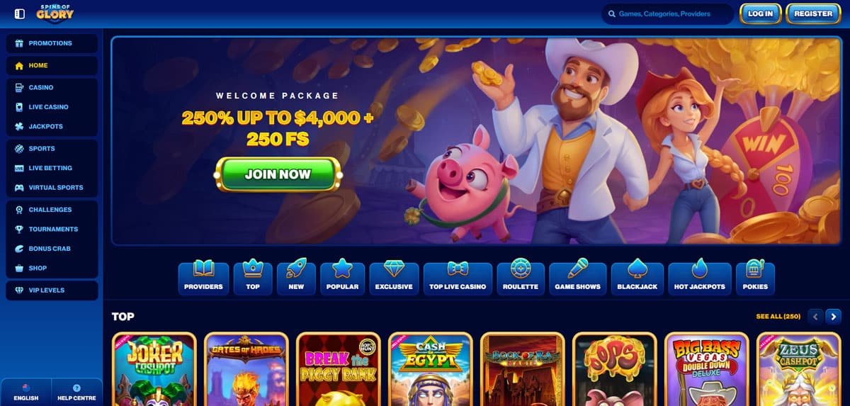 Spins of Glory main page