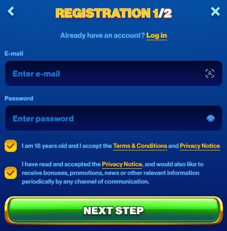 Spins of Glory registration