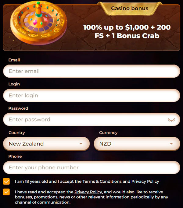 AmunRa Casino Registration