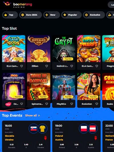 Boomerang Casino Mobile Site