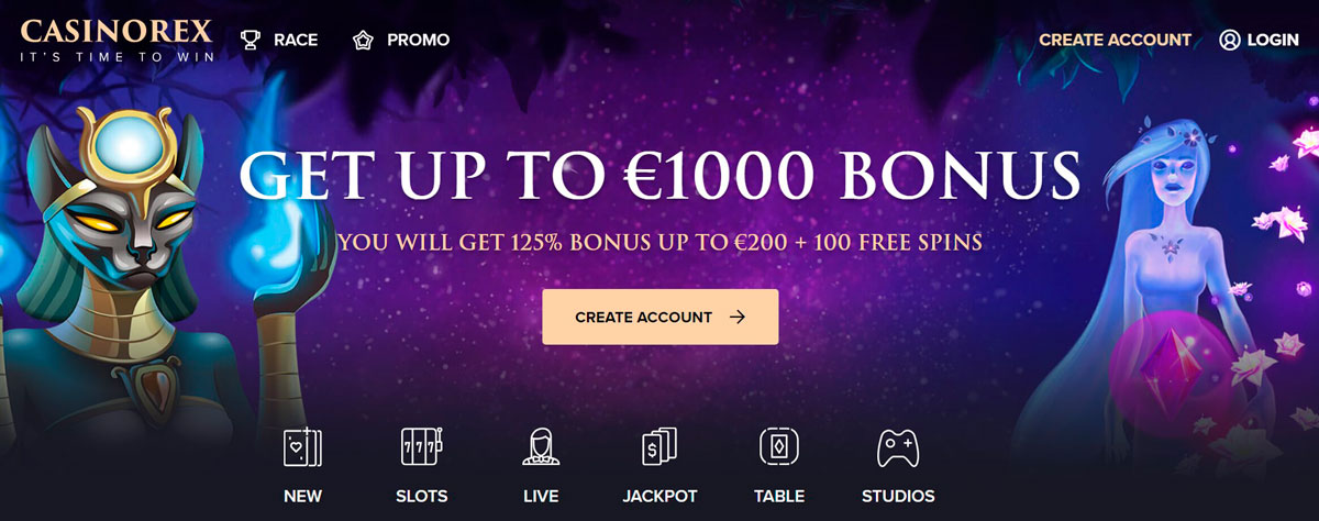 CasinoRex Main Page