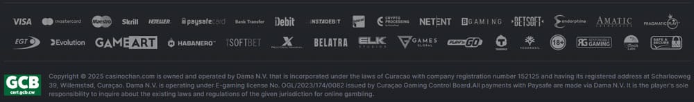 Casinochan Security and License 