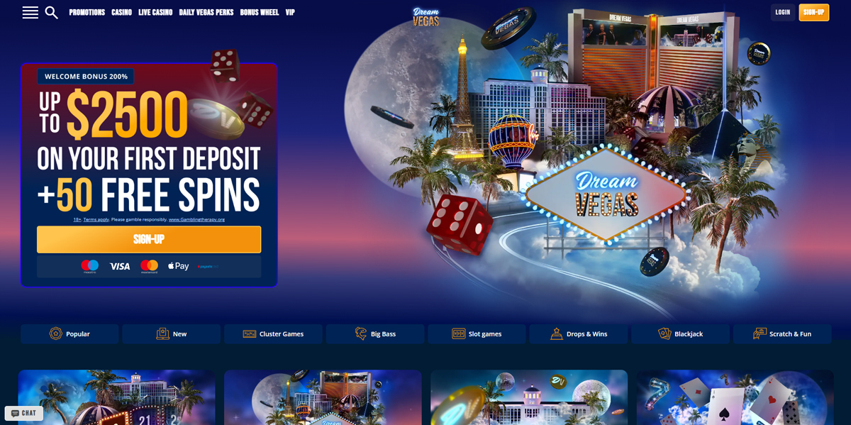 Dream Vegas main page