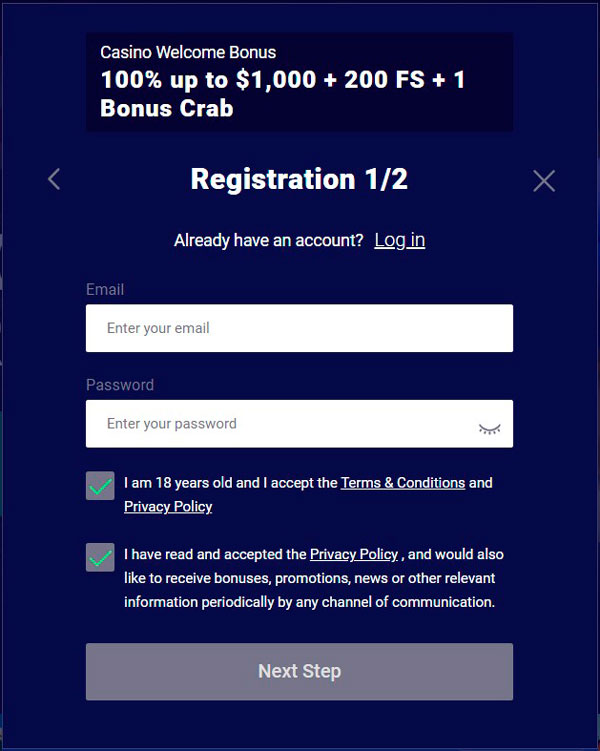 Frumzi Casino Registration