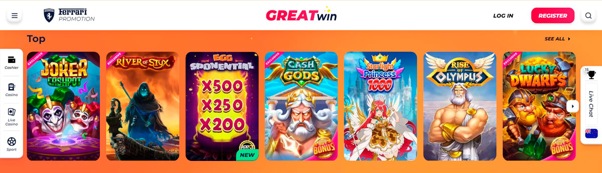 GreatWin Casino Official Website