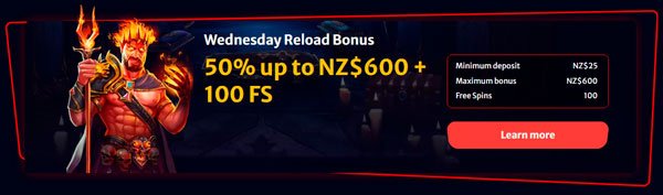 HellSpin Casino Wednesday Reload Bonus