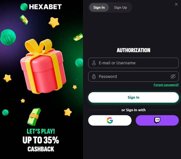 Hexabet Casino Login