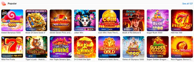 Ice Casino Popular Games