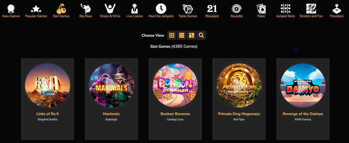 JackpotVillage Casino Games