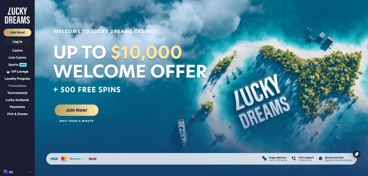 Lucky Dreams main page