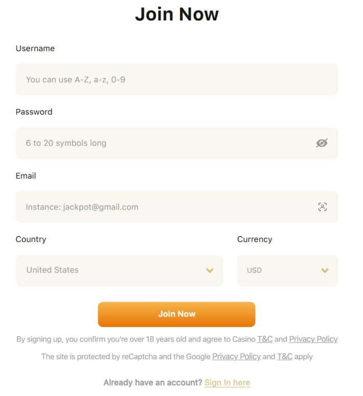 Lucky Tiger registration