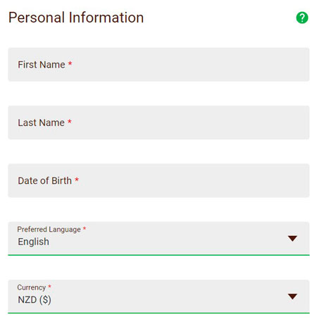 Lucky Nugget Casino Registration Step 2