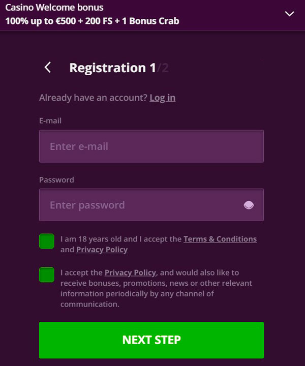 Malina Casino Registration