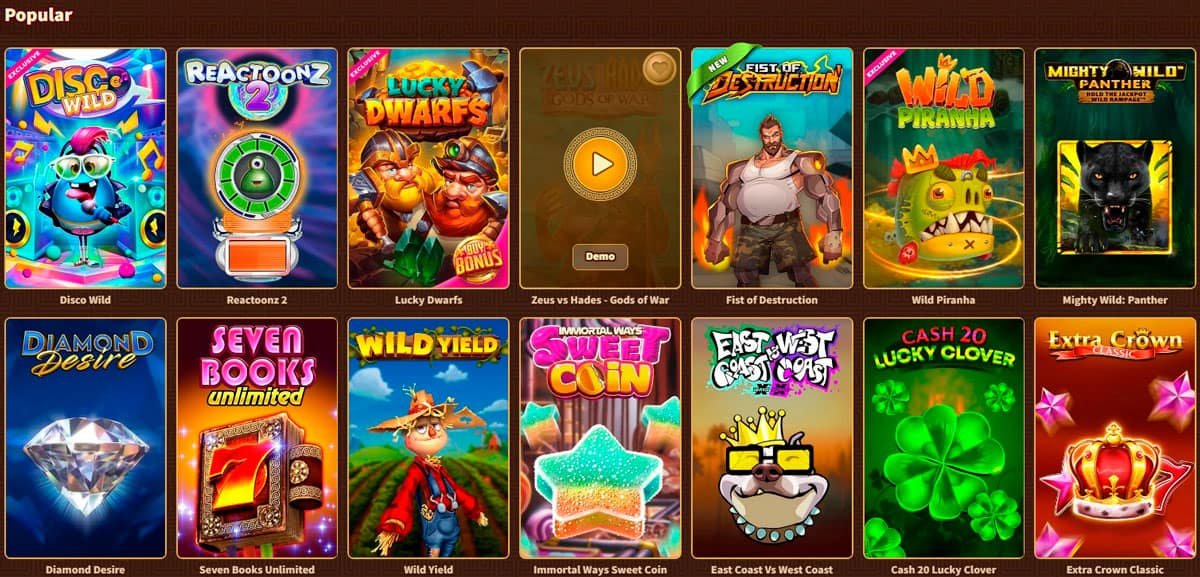 MyEmpire Casino Popular Pokies