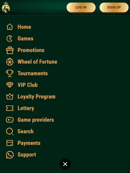 Richard Casino App Interface