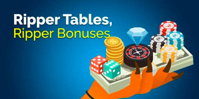 Ripper Casino Table games bonus