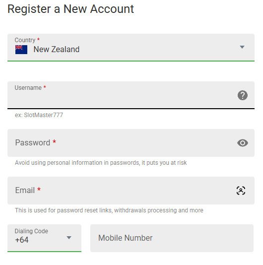 Royal Vegas registration