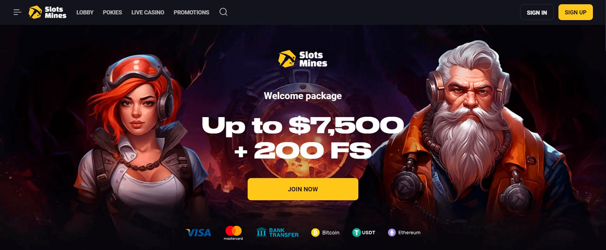 SlotsMines Casino Official Site