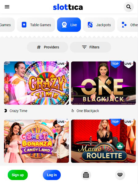 Slottica Mobile Live Casino