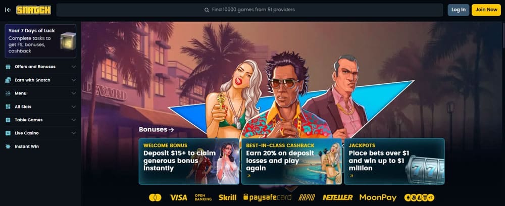 Snatch Casino Official Website