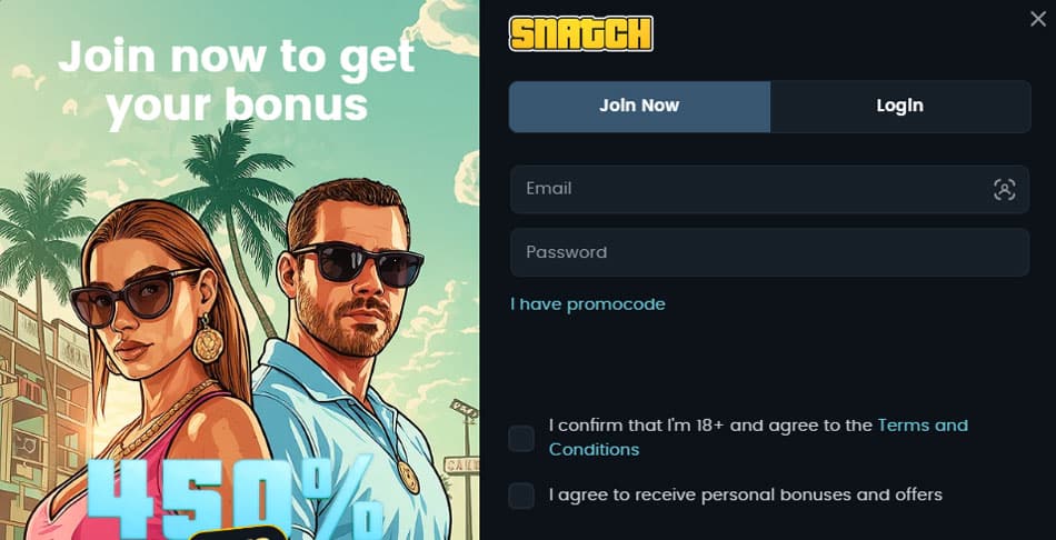 Snatch Casino Registration