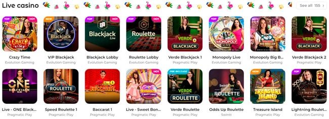 Verde Casino Live Games