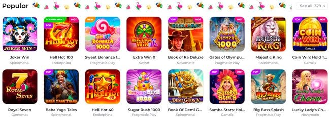 Verde Casino Popular Games