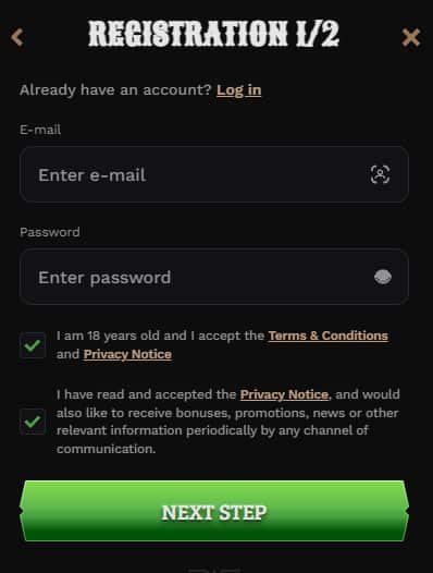 Wildsino registration