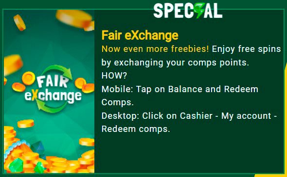 Fair Go Casino Fair eXchange Bonus