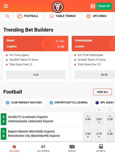 LeoVegas Mobile Sportbook